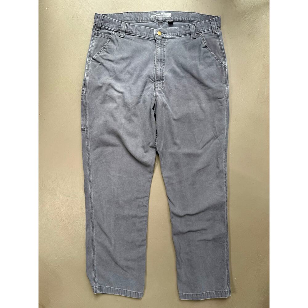 Carhartt Rugged Flex Canvas Work Pants Gray Relaxed Fit 40x34 Utility